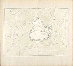 Plattegrond van Dendermonde, ca. 1701-1715 by Samuel Du Ry de Champdoré