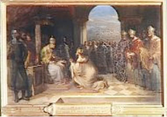 Pope Eugene III receiving ambassadors from the King of Jerusalem, 1145 by Hortense Haudebourt-Lescot