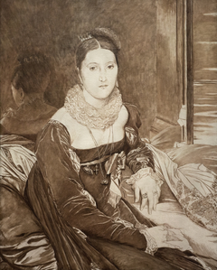 Portrait de Mme de Senonnes - Copie en grisaille d'après Ingres by James Tissot