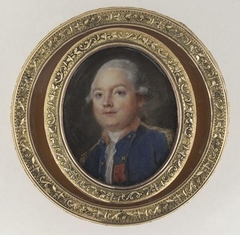 Portrait de Suffren in miniature by Peter Adolf Hall