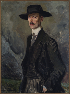 Portrait of Bronisław Kowalewski, painter by Stanisław Lentz