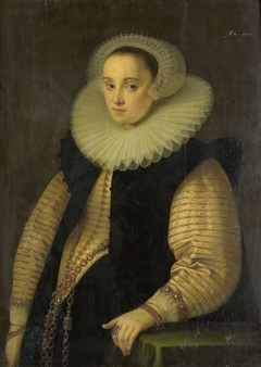 Portrait of Hortensia del Prado (died 1627), Wife of Jean Fourmenois by Gortzius Geldorp