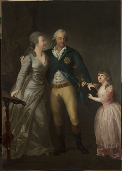 Portrait of Saxon Duke Karl August with his wife Sophie and their daughter by Anton Graff