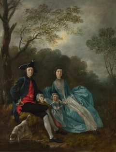 Portrait of the Artist with his Wife and Daughter by Thomas Gainsborough