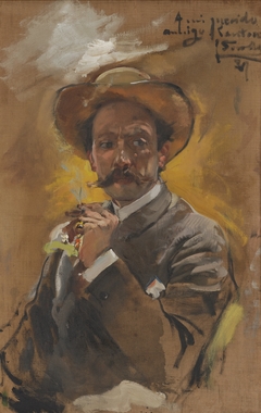 Portrait of the Painter Francesco Santoro, Rome by Joaquín Sorolla