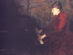 Portrait of the Pianist Erika Nissen by Erik Werenskiold