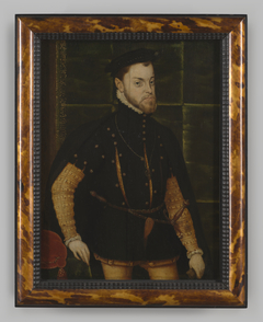 Portret " Filips II van Spanje" op hout, werkplaats van Hans Eworth, circa 1560 by Hans Eworth