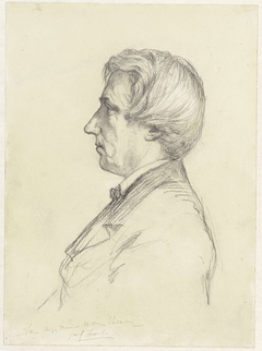 Profielportret van Mr. Carel Vosmaer by Jozef Israëls