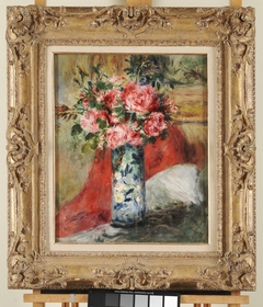 Roses and Peonies in a Vase by Auguste Renoir