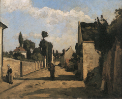 Rue L´Hermitage (2) by Camille Pissarro