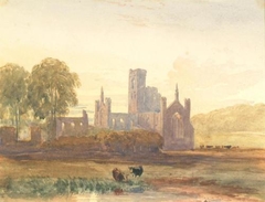 Ruins of an Abbey - Evening - David Cox - ABDAG003340 by David Cox