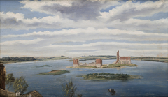 Ruins of the Castle on the Trakai Lake (Lake Galvė) by Wincenty Dmochowski