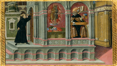 Saint Augustine's Vision of Saints Jerome and John the Baptist by Matteo di Giovanni