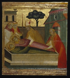 ''Saint Lawrence Buried in Saint Stephen's Tomb'' by Lorenzo di Niccolò