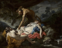 Satyr and nymphs. by Anonymous