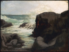 Sea and Rocks near Spouting Horn by John La Farge