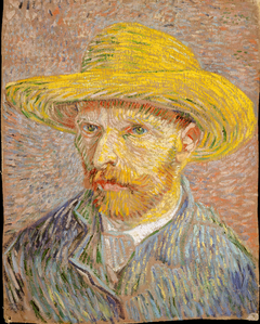 Self-Portrait with a Straw Hat by Vincent van Gogh