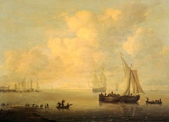 Ships in a Calm Sea by Willem van de Velde the Younger