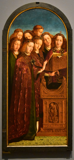 Singing angels (after The Ghent Altarpiece) by Michiel Coxie