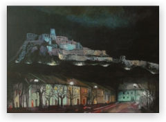 Spišský hrad (noc) by Rudolf Rabatin
