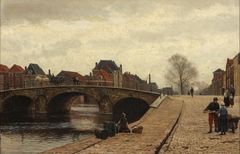 Spui in The Hague by Julius van de Sande Bakhuyzen