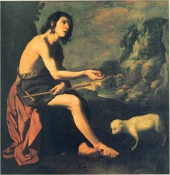 St. John the Baptist in the desert by Francisco de Zurbarán