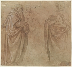 Staande Madonna met twee heiligen by Bartolommeo Fra