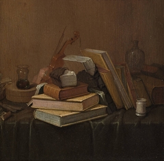 Still Life with Books by Gerrit van Vucht