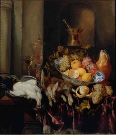 Still life with fruit and game by Abraham van Beijeren