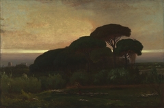 Stone ­Pines (Pine Grove, Barberini Villa, Albano Italy) by George Inness