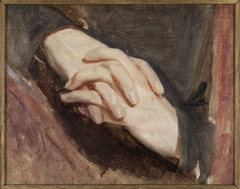 Study of the hands of Sigismund Augustus for the painting “Death of Barbara Radziwiłł” by Józef Simmler