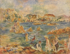 Sur la plage de Guernesey by Auguste Renoir