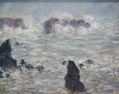 Tempête, côtes de Belle-Ile by Claude Monet