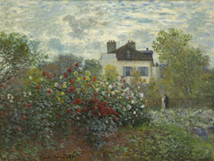 The Artist's Garden in Argenteuil (A Corner of the Garden with Dahlias) by Claude Monet