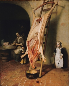 The butchered pig by Barent Fabritius