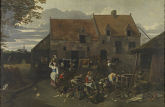 The Courtyard of the Market Gardener by Johannes Siberechts