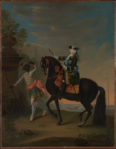 The Empress Elizabeth of Russia (1709–1762) on Horseback, Attended by a Page by Attributed to Georg Christoph Grooth