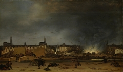 The explosion of the powder magazine in Delft, 12 October 1654 by Egbert van der Poel