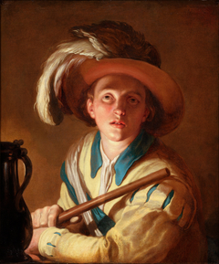 The flute player by Abraham Bloemaert