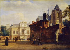 The Great Church in Veere with a Fantasy Villa by Jan van der Heyden