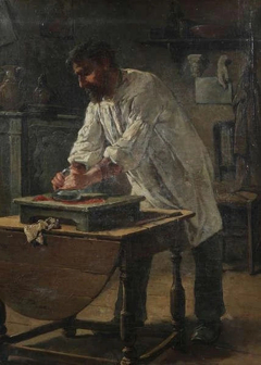 The paint maker by Emile Baes