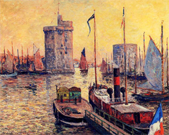 The Port of La Rochelle at Twilight by Maxime Maufra