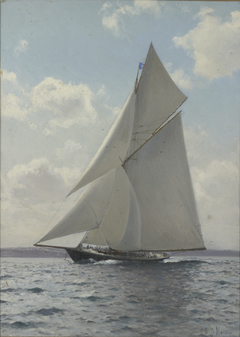 The Prince of Wales's Yacht 'Britannia' under Sail by Eduardo de Martino