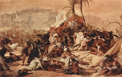 The thirst of the crusaders at Jerusalem by Francesco Hayez