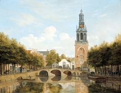 The Torensluis (tower lock) and the Jan Roodenpoortstoren in Amsterdam by Hendrik Gerrit ten Cate