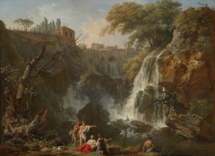 The Waterfalls at Tivoli, with the Villa of Maecenas by Joseph Vernet