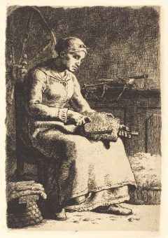 The Wool Carder (La cardeuse) by Jean-François Millet