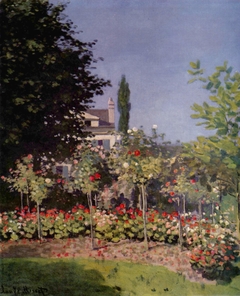 Jardin en fleurs, à Sainte-Adresse by Claude Monet