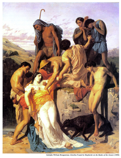 Zenobia found by Sheperds on the banks of the Araxes by William-Adolphe Bouguereau