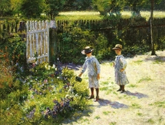 Children in a Garden by Władysław Podkowiński